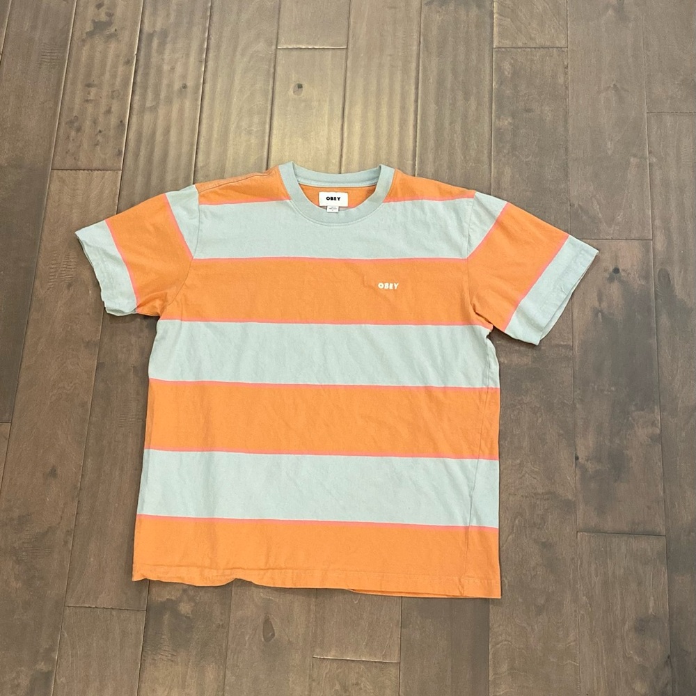 OBEY / Size: Large / Color: Light blue, orange, pink colorway